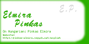 elmira pinkas business card